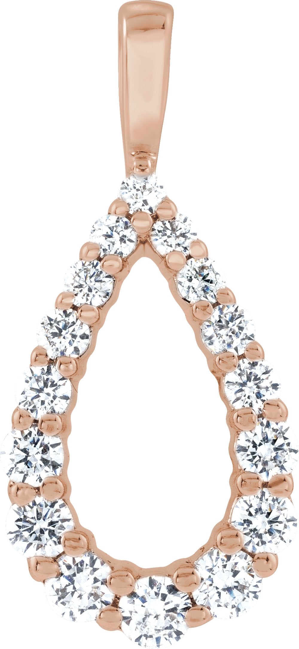 14K Rose 1/3 CTW Lab-Grown Diamond Pendant