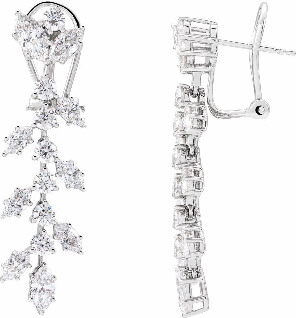 14K White Gold 4 1/4 CTW Lab-Grown Diamond Earrings
