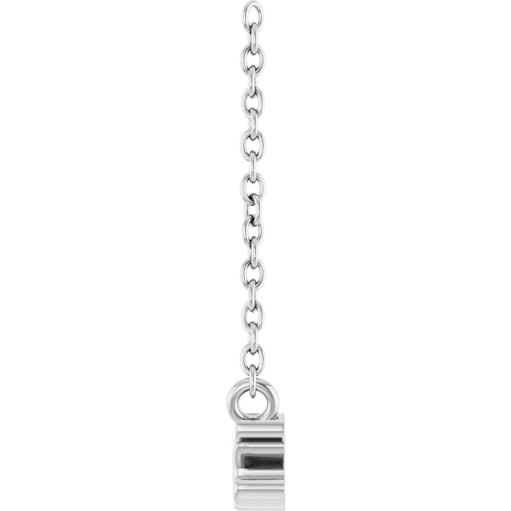 14K White Gold Mimi Lowercase Script 18" Necklace