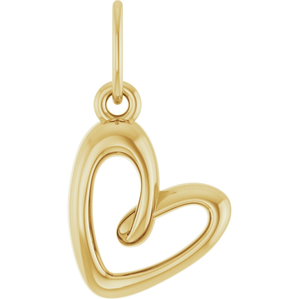 14K Yellow Gold Petite Heart Pendant