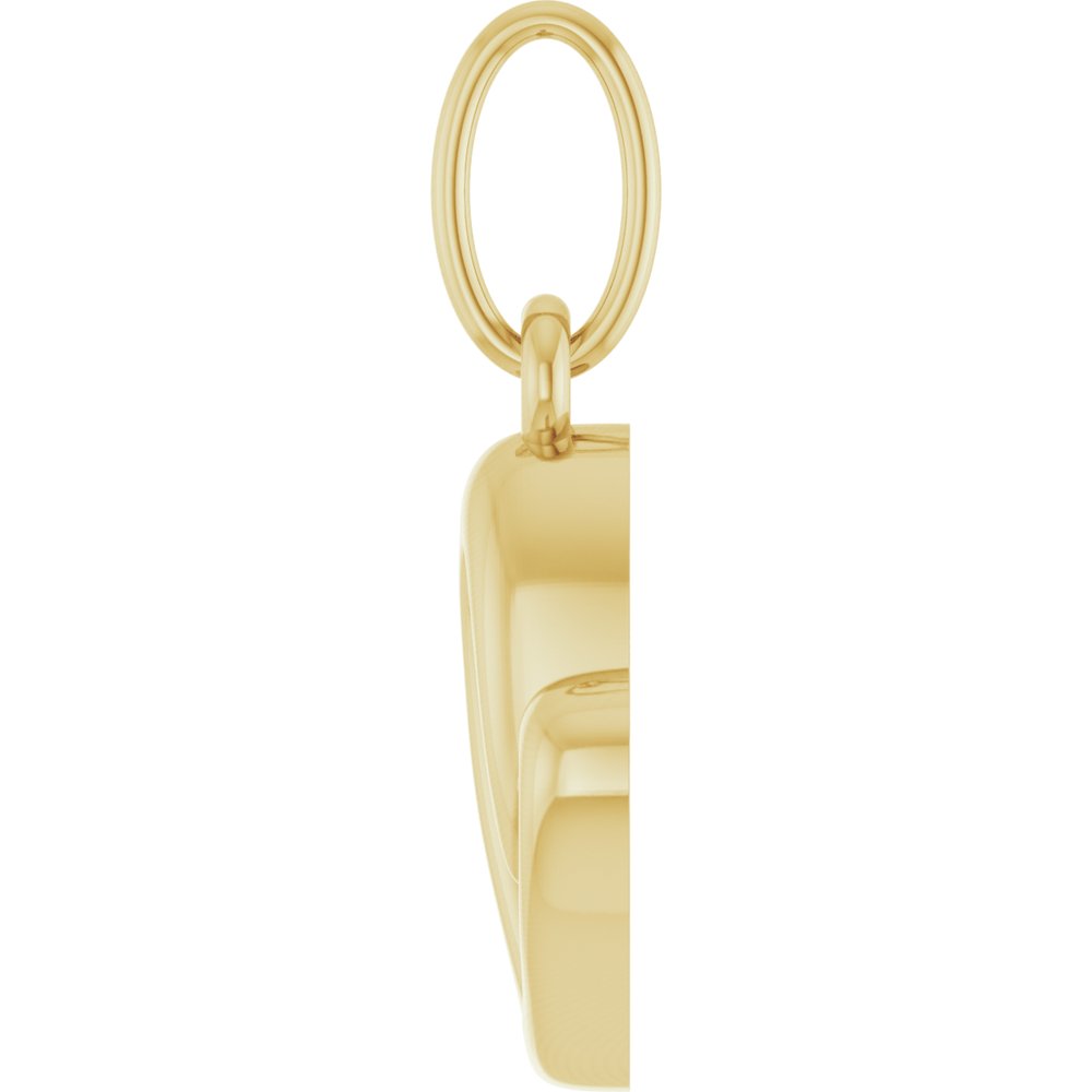 14K Yellow Gold Petite Heart Pendant
