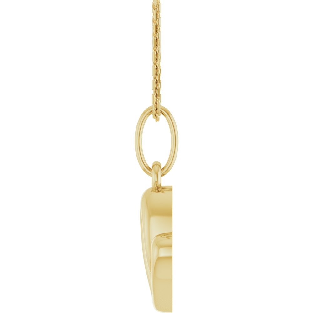 14K Yellow Gold Petite Heart 18" Necklace