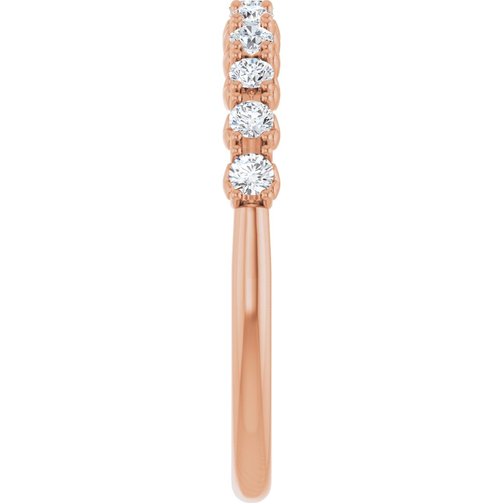 14K Rose 1/3 CTW Lab-Grown Diamond Anniversary Band