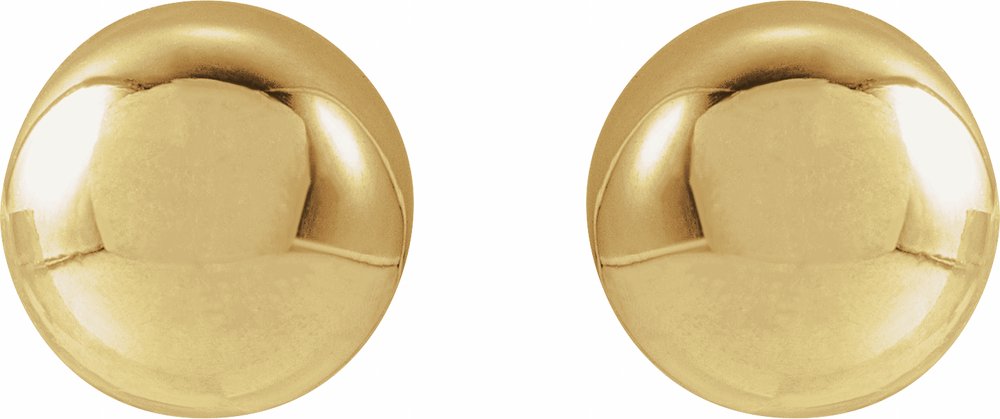14K Yellow Gold 7 mm Ball Earrings