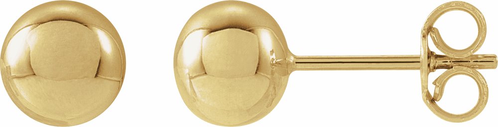 14K Yellow Gold 6 mm Ball Earrings