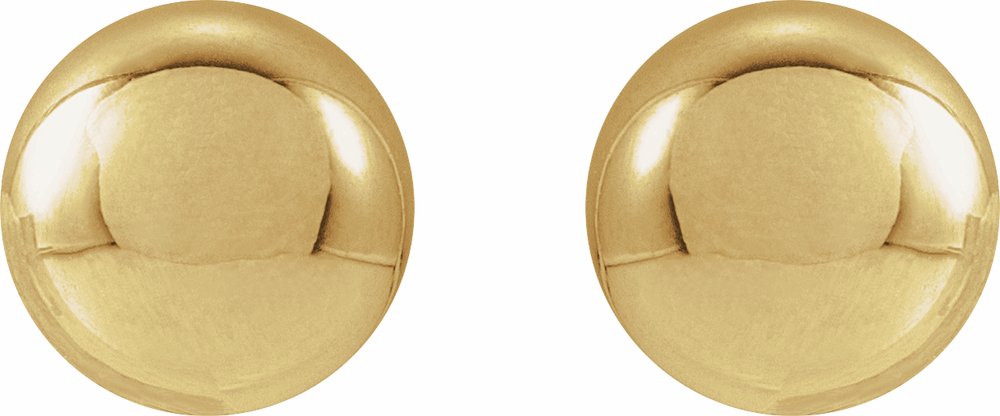 14K Yellow Gold 6 mm Ball Earrings