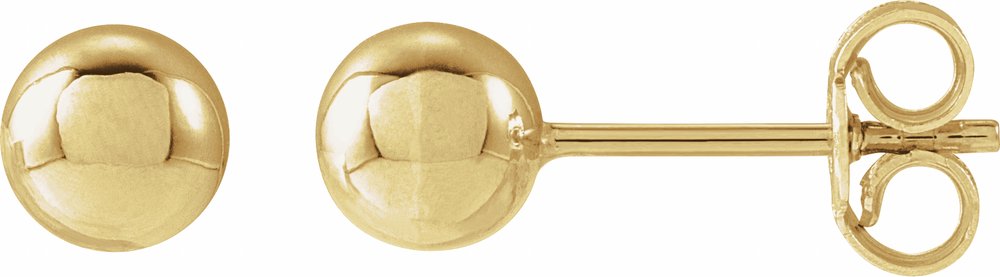 14K Yellow Gold 5 mm Ball Earrings