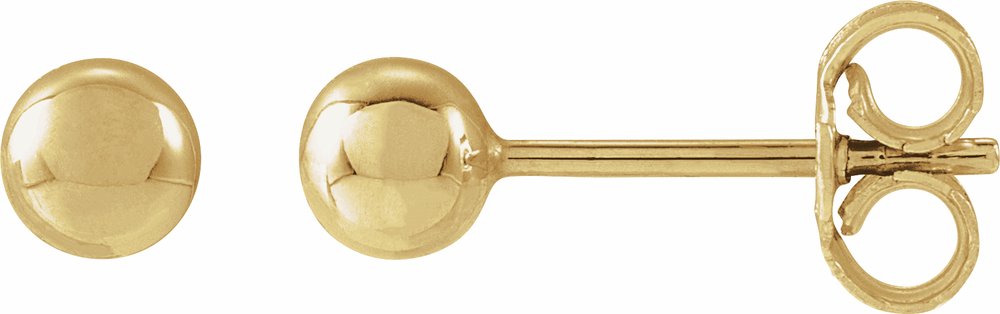 14K Yellow Gold 4 mm Ball Earrings