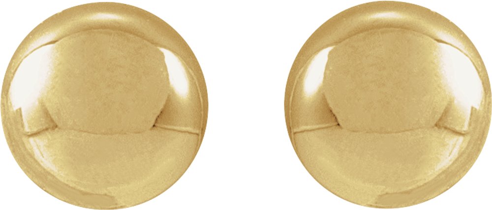14K Yellow Gold 4 mm Ball Earrings