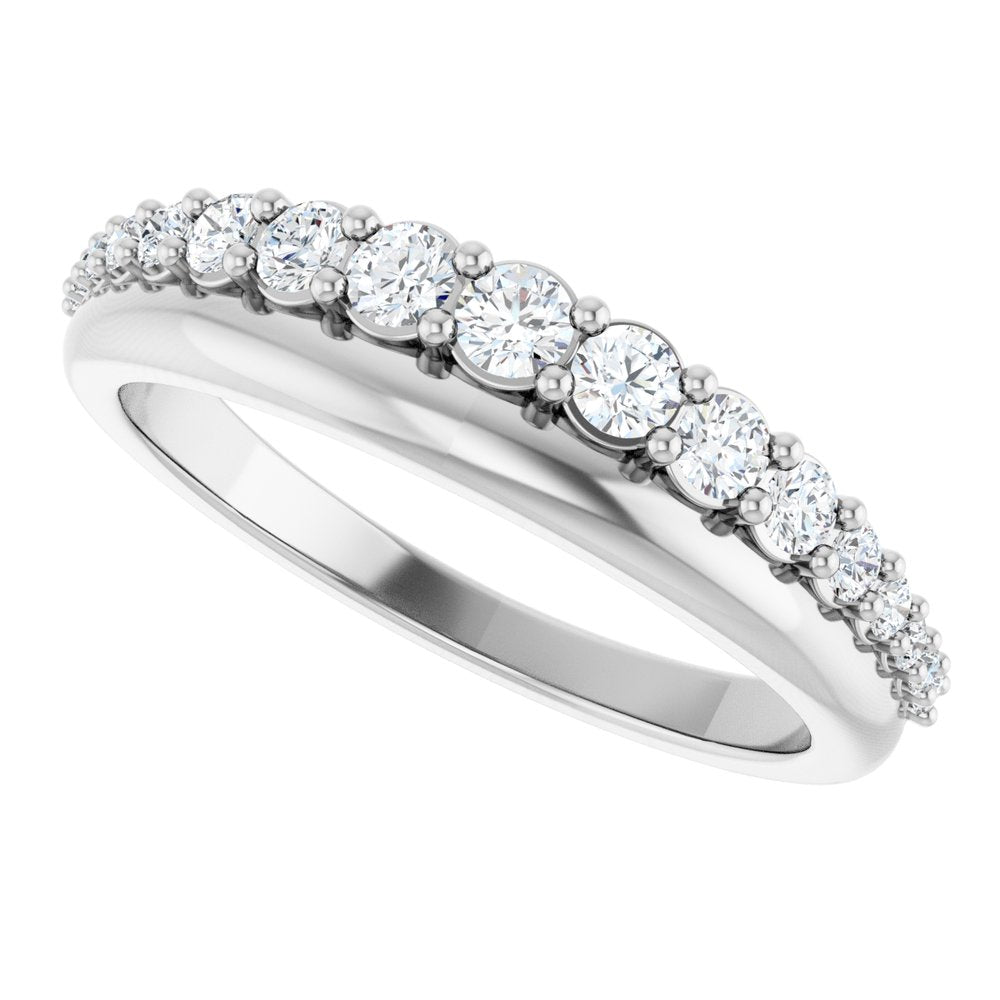 14K White Gold 3/8 CTW Lab-Grown Diamond Anniversary Band