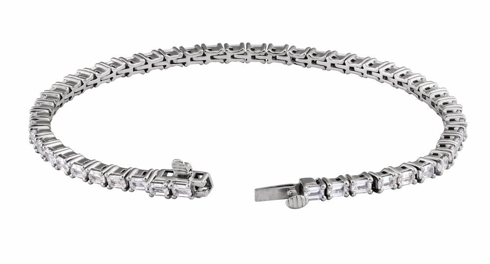14K White Gold 5 CTW Lab-Grown Diamond Line 7" Bracelet