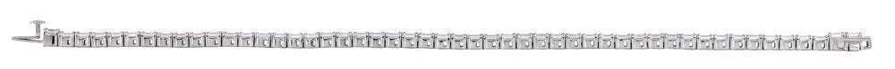 14K White Gold 5 CTW Lab-Grown Diamond Line 7" Bracelet