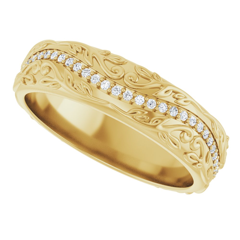 14K Yellow Gold 1/4 CTW Natural Diamond Band