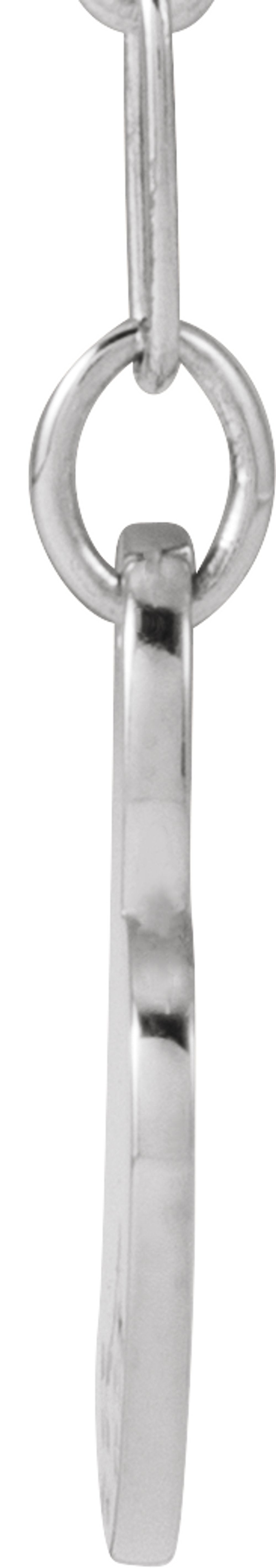 14K White Gold Sister Heart 18" Necklace