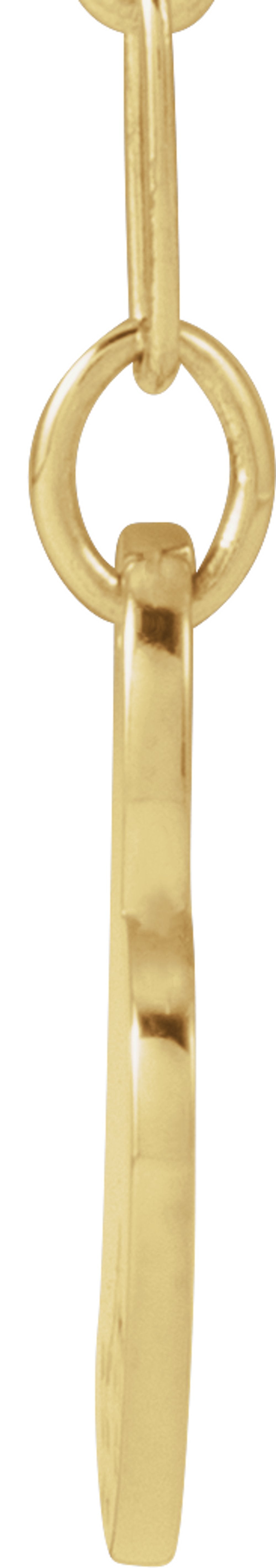 14K Yellow Gold Sister Heart 18" Necklace