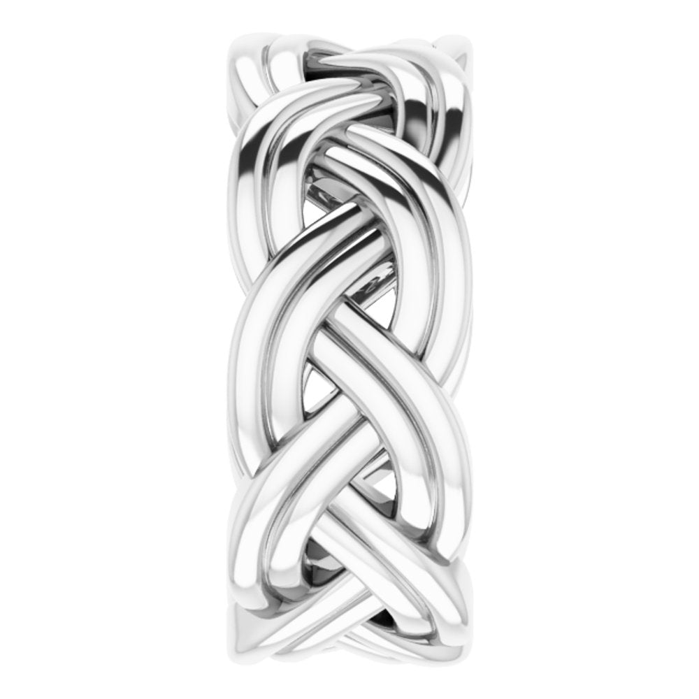 Continuum Sterling Silver 8 mm Woven-Design Band Size 5.5