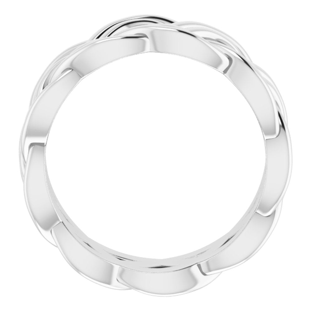 Continuum Sterling Silver 8 mm Woven-Design Band Size 5.5