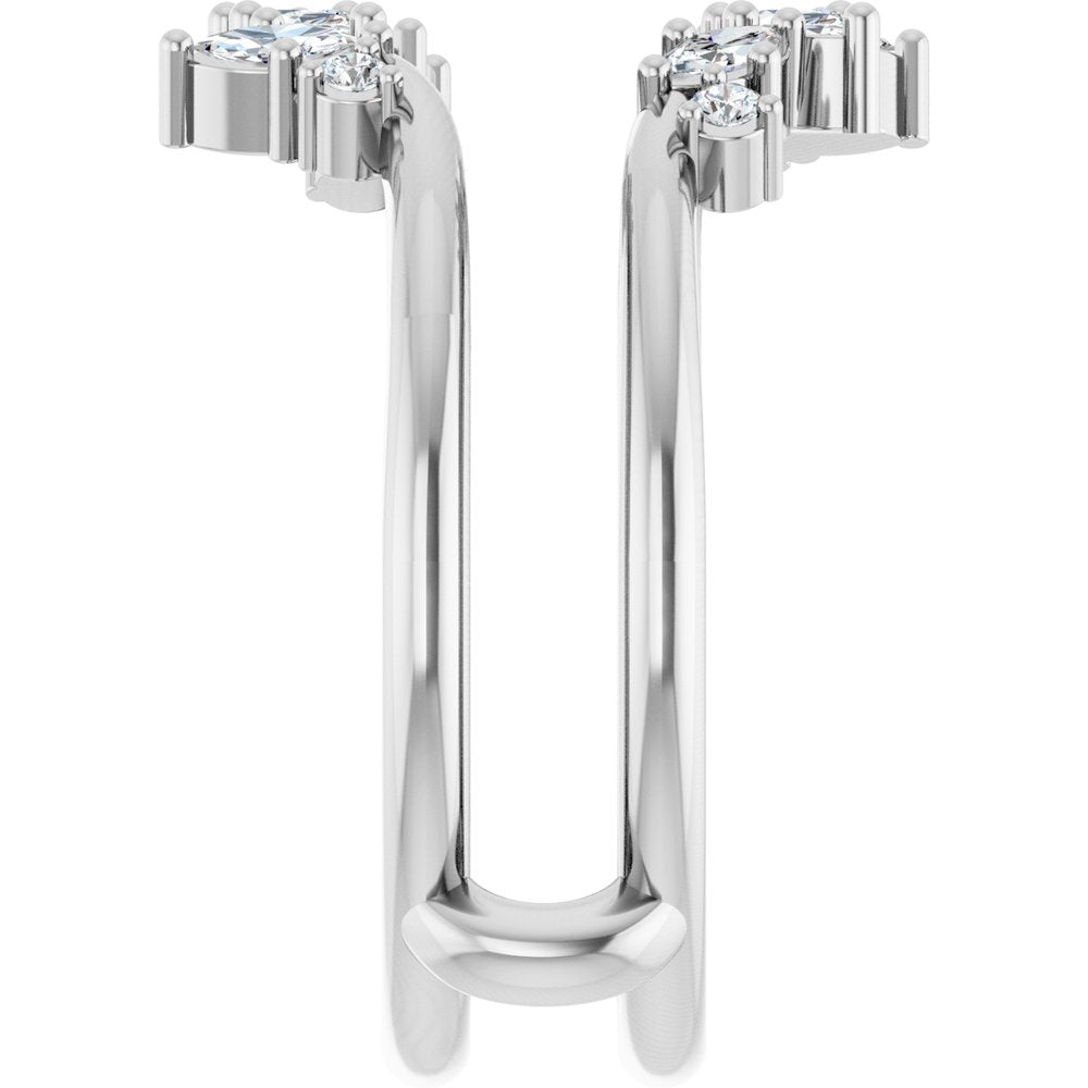 Platinum 1/3 CTW Natural Diamond Ring Guard