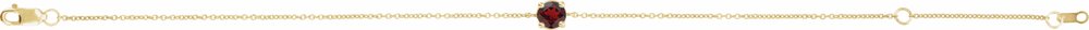 14K Yellow Natural Mozambique Garnet 6 1/2-7-1/2" Bracelet