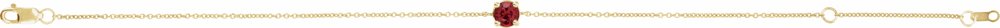 14K Yellow Lab-Grown Ruby 6 1/2-7-1/2" Bracelet