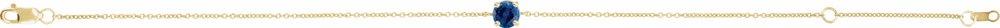 14K Yellow Natural Blue Sapphire 6 1/2-7-1/2" Bracelet