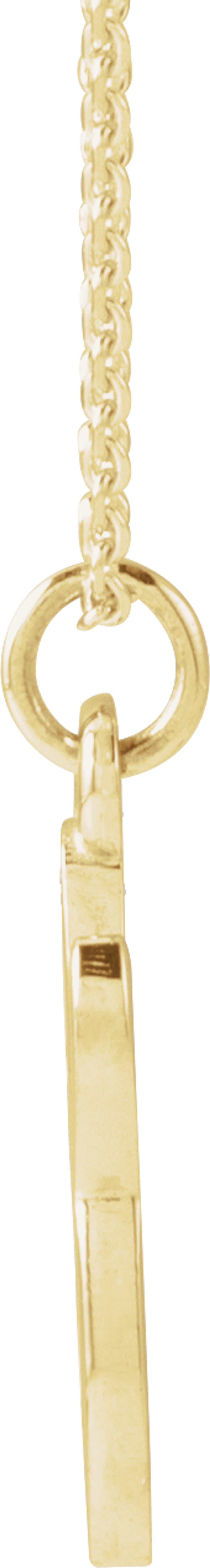 14K Yellow Gold Petite Initial G 16" Necklace