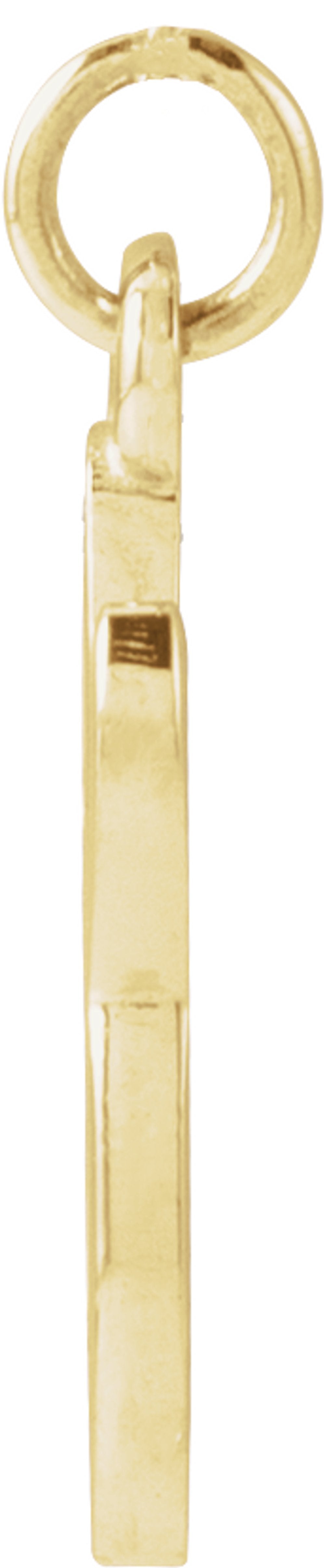 14K Yellow Gold Petite Initial G Pendant
