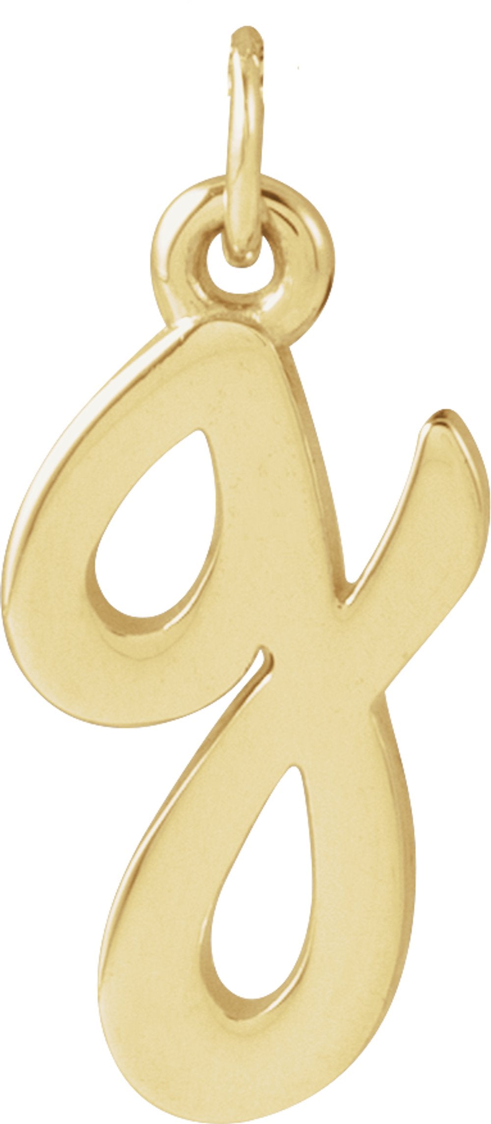 14K Yellow Gold Petite Initial G Pendant