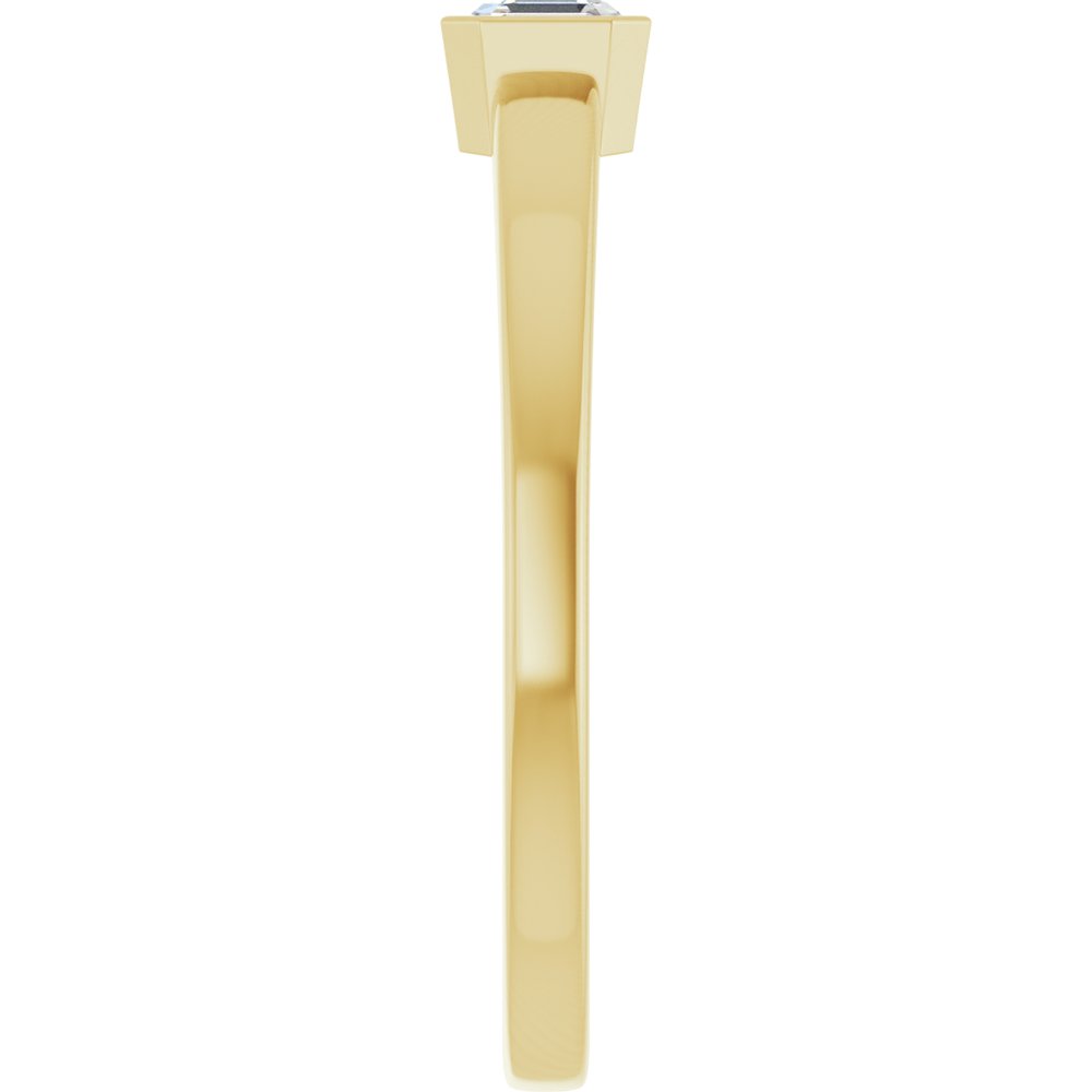 14K Yellow Gold 1/4 CT Natural Diamond Ring