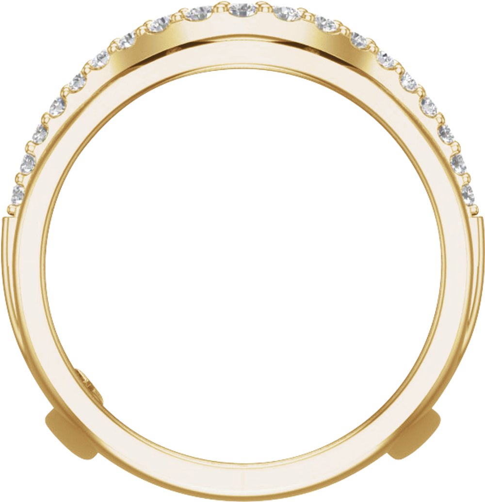 14K Yellow Gold 1/2 CTW Natural Diamond Ring Guard