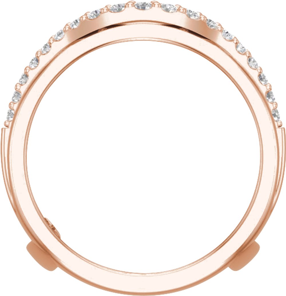 14K Rose 1/2 CTW Natural Diamond Ring Guard