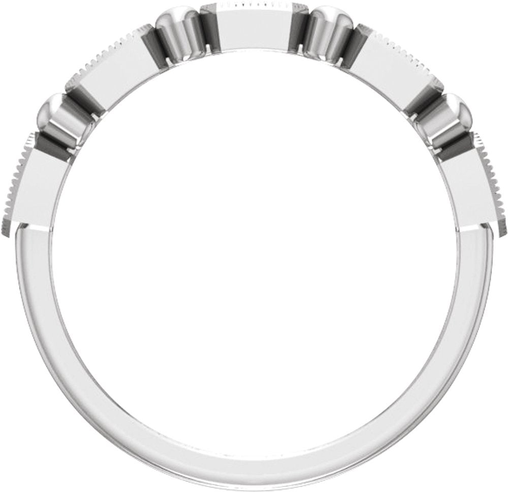14K White Gold .08 CTW Natural Diamond Stackable Ring