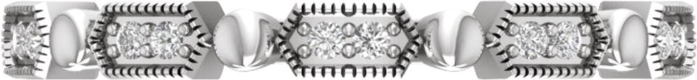 14K White Gold .08 CTW Natural Diamond Stackable Ring