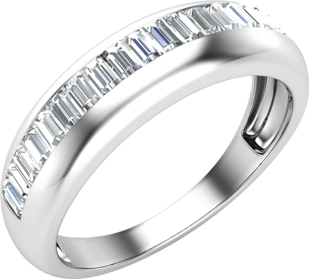 14K White Gold 1/2 CTW Natural Diamond Anniversary Band