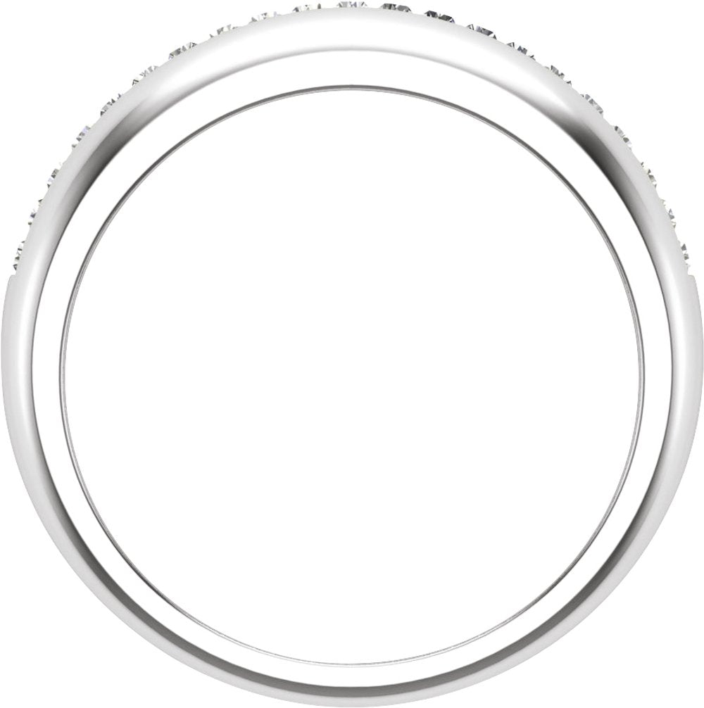 14K White Gold 1/2 CTW Natural Diamond Anniversary Band