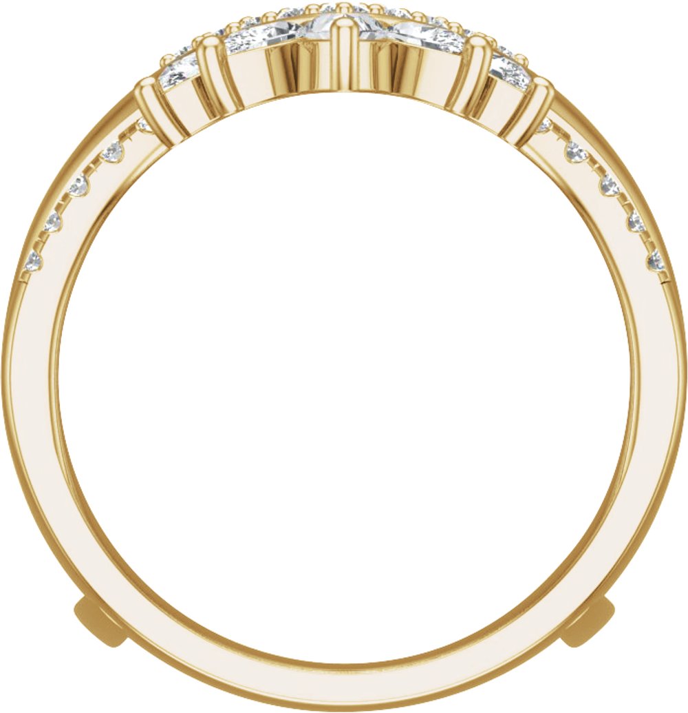 14K Yellow Gold 1 1/3 CTW Lab-Grown Diamond Ring Guard