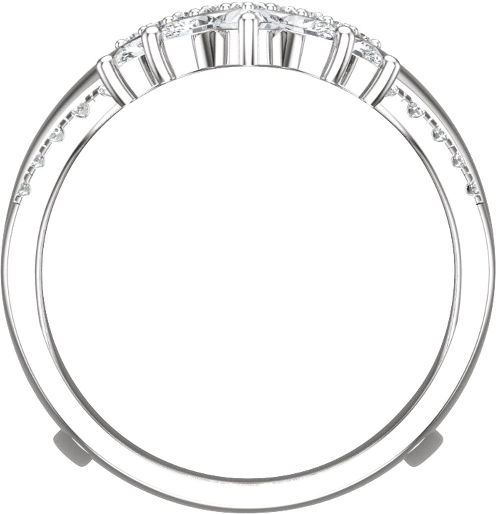 14K White Gold 1 1/3 CTW Lab-Grown Diamond Ring Guard