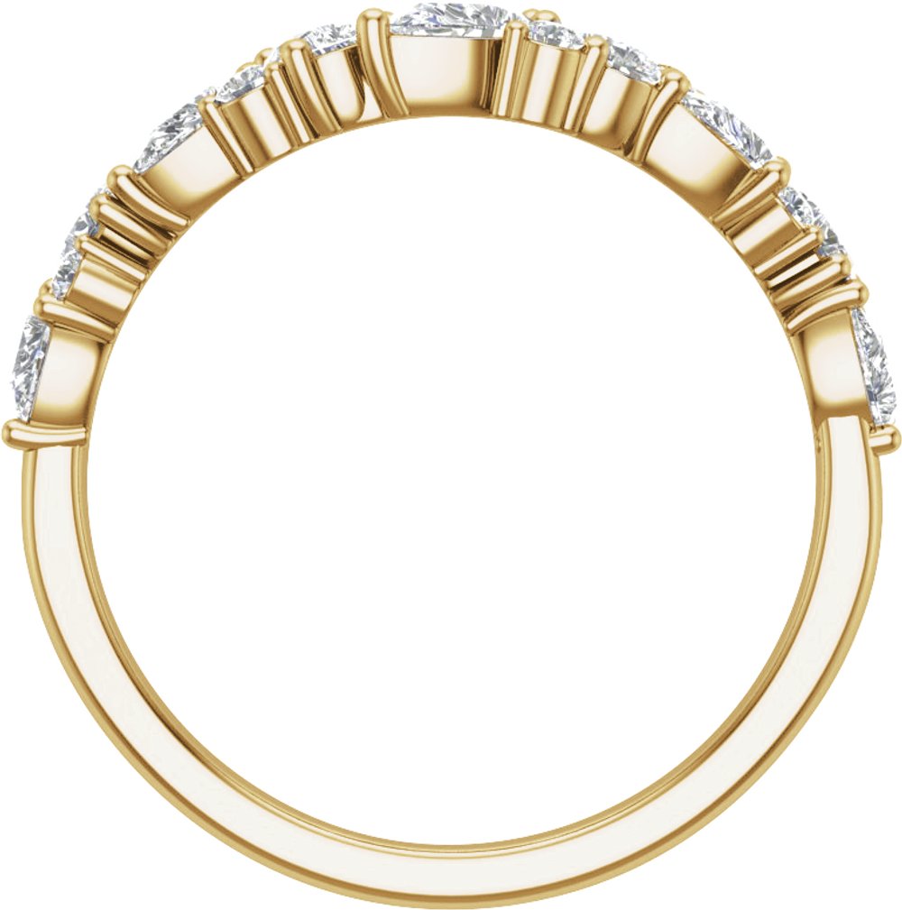 14K Yellow 1 CTW Lab-Grown Diamond Contour Band