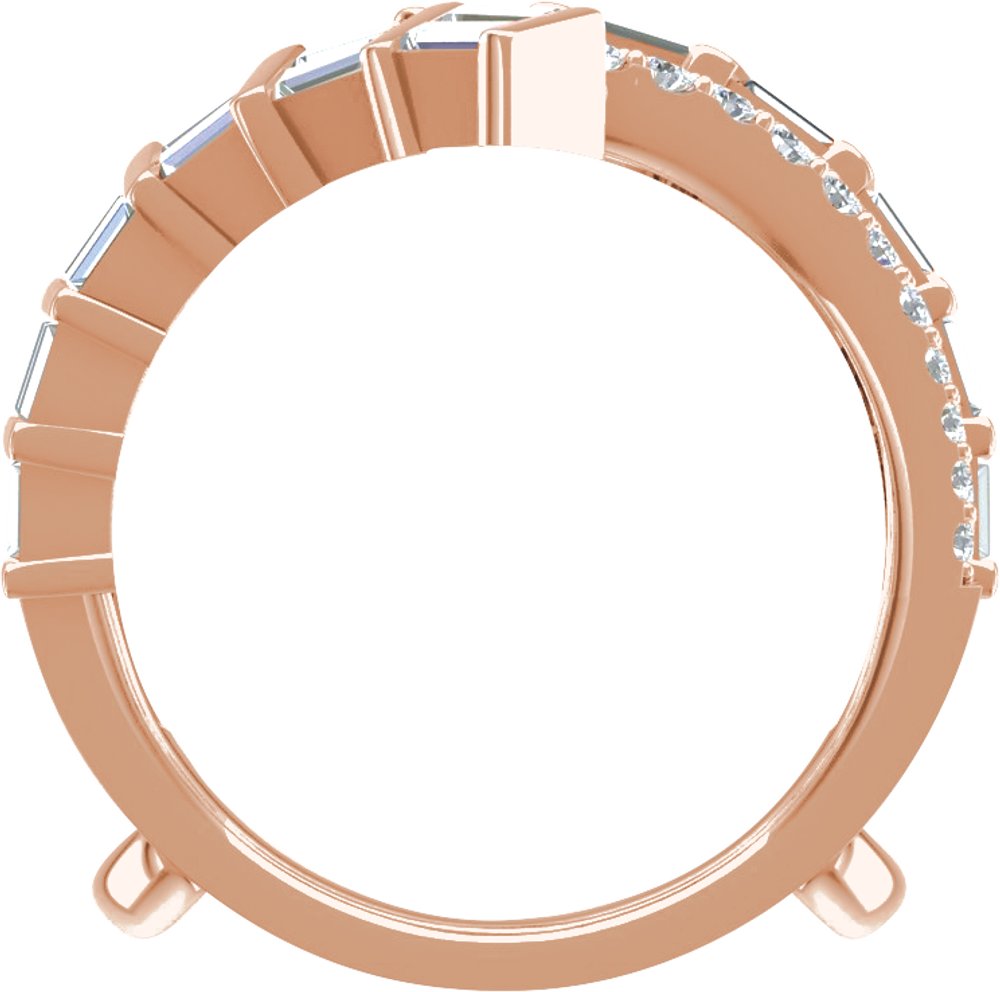 14K Rose Gold 1 1/4 Lab-Grown Diamond Ring Guard
