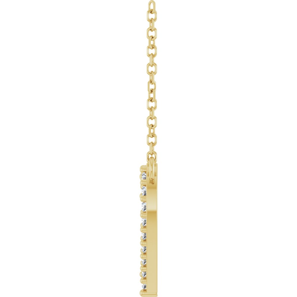 14K Yellow Gold 1/6 CTW Natural Diamond Heart 18" Necklace