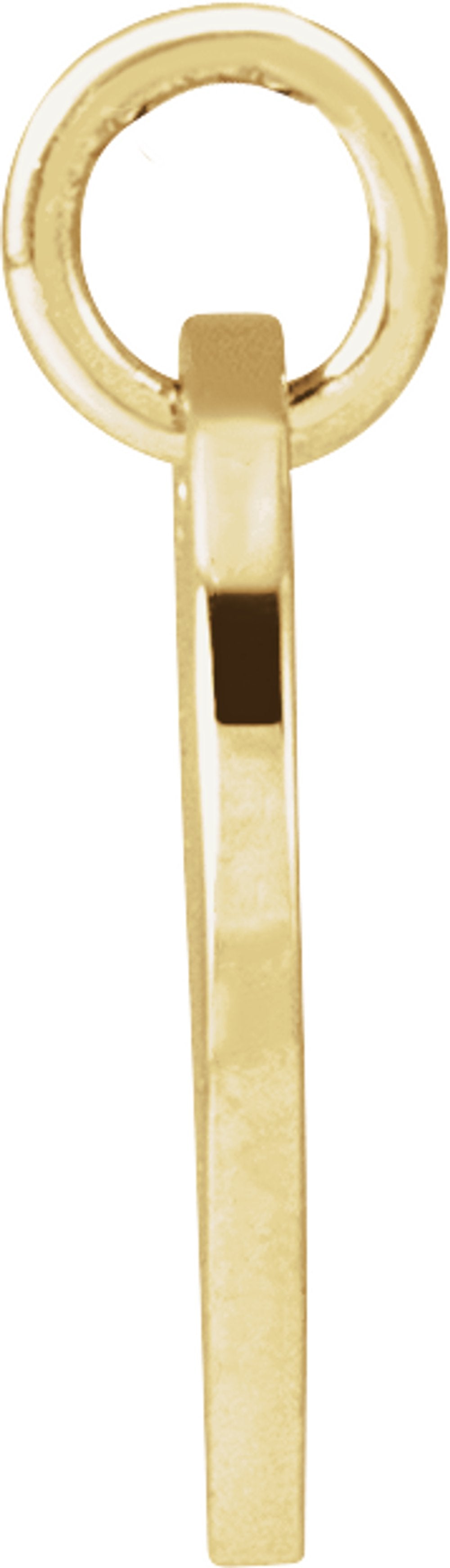 14K Yellow Gold Script Initial K Pendant