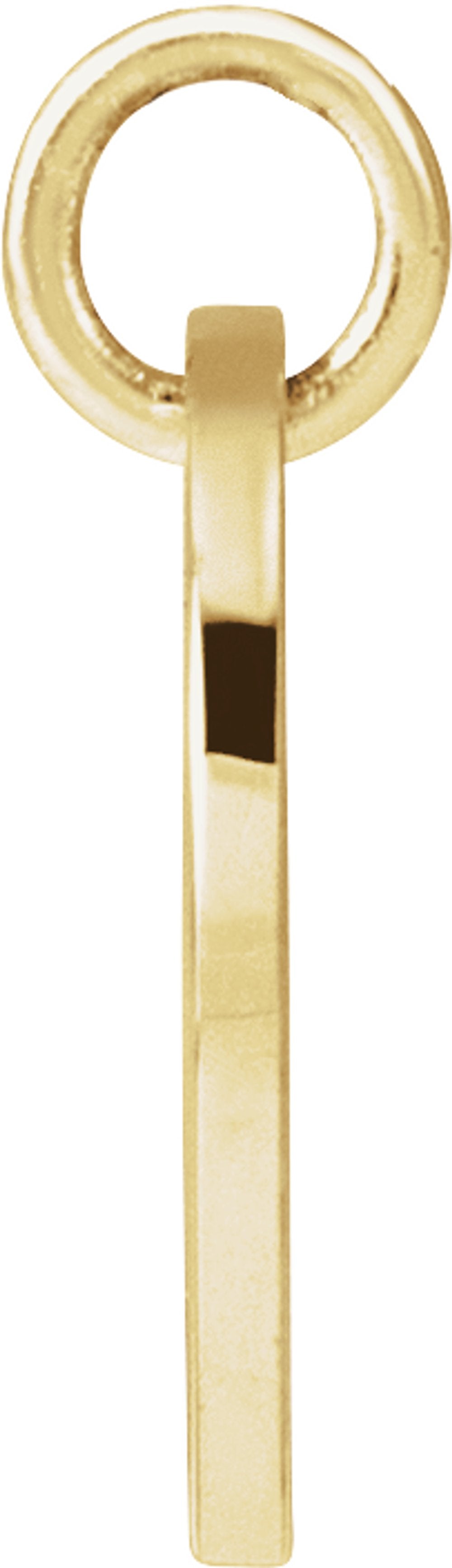 14K Yellow Gold Script Initial J Pendant