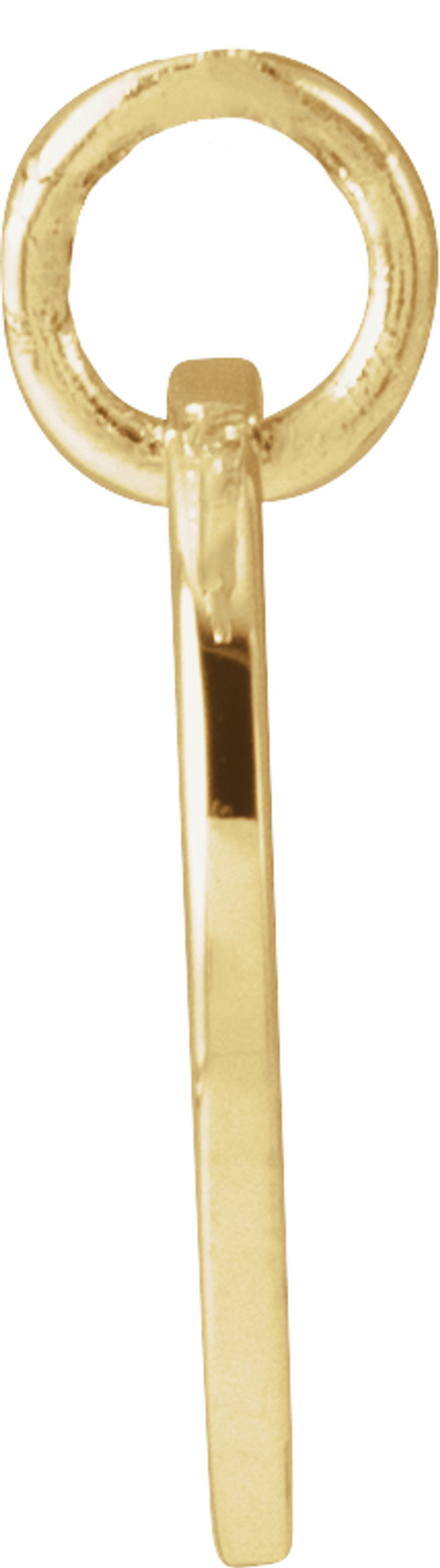 14K Yellow Gold Script Initial S Pendant