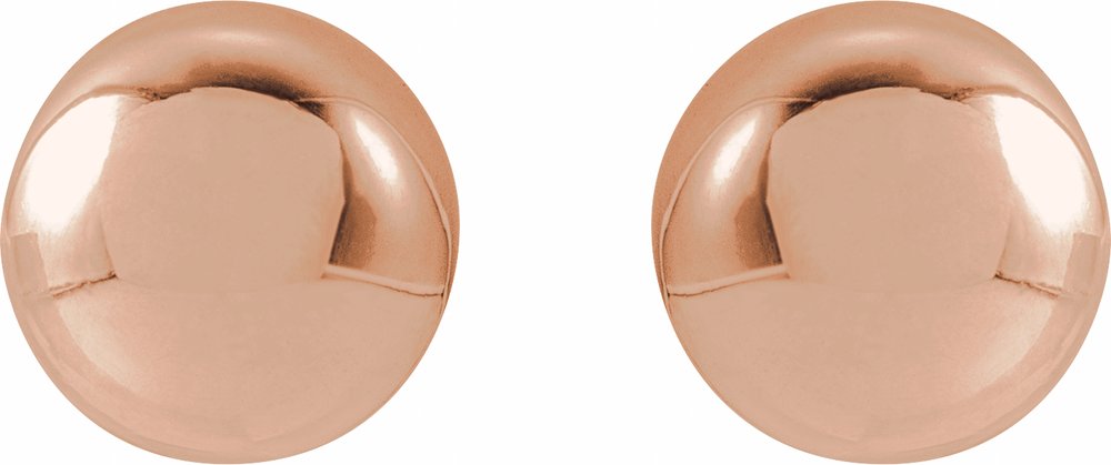 14K Rose Gold 7 mm Ball Earrings