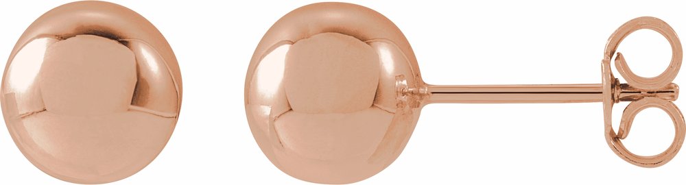 14K Rose Gold 7 mm Ball Earrings