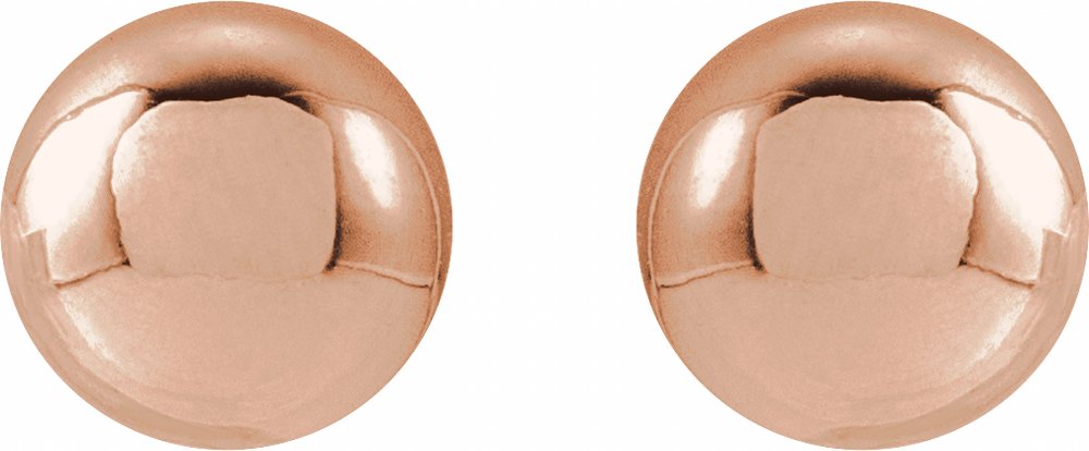 14K Rose Gold 5 mm Ball Earrings