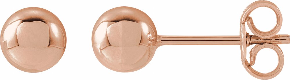 14K Rose Gold 5 mm Ball Earrings