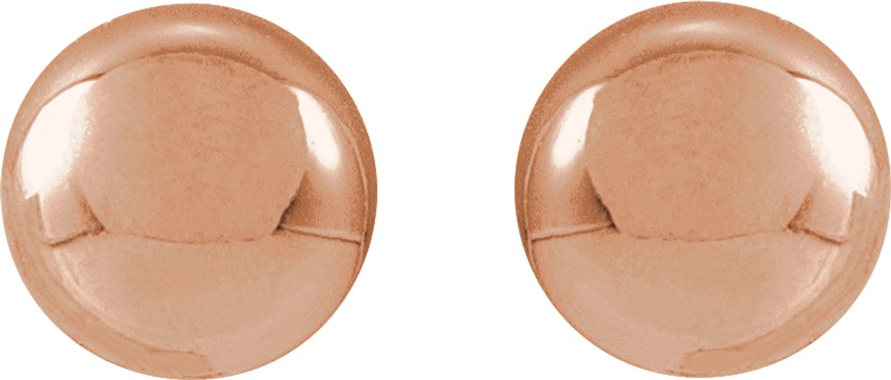 14K Rose Gold 4 mm Ball Earrings