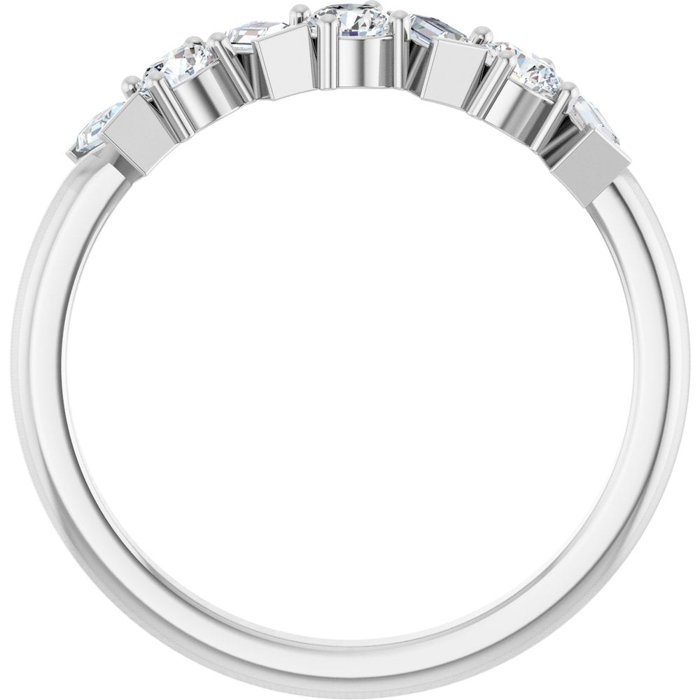 14K White Gold 1/2 CTW Natural Diamond Anniversary Band
