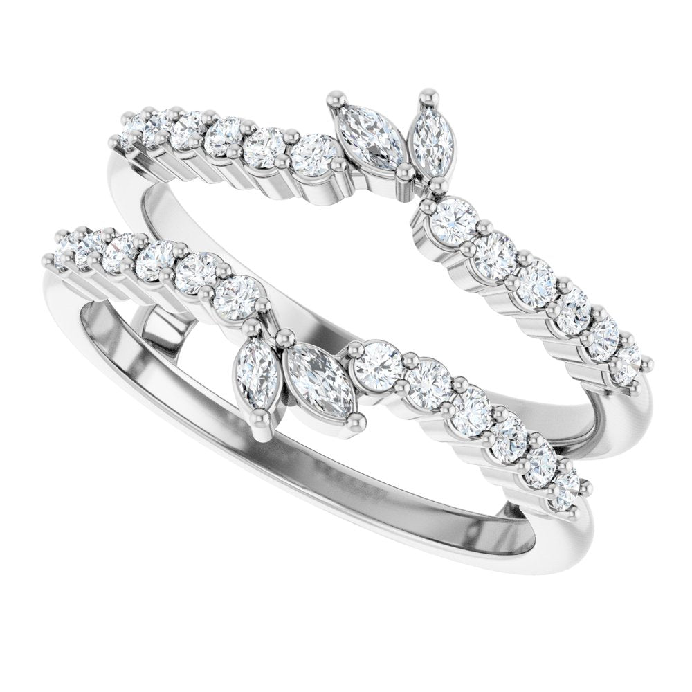 14K White Gold 1/2 CTW Lab-Grown Diamond Ring Guard